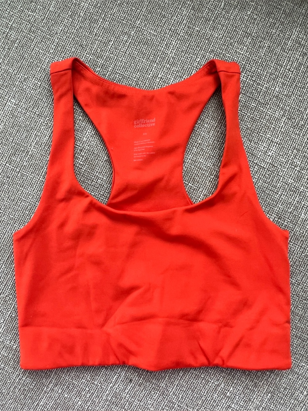 girlfriend collective Bright Red Racerback Sports Bra